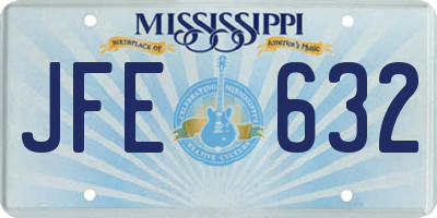 MS license plate JFE632