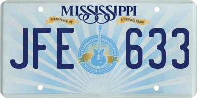 MS license plate JFE633