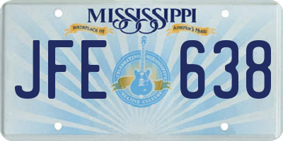 MS license plate JFE638