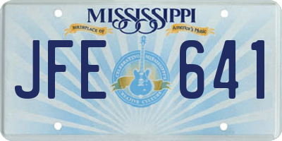 MS license plate JFE641