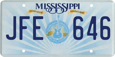 MS license plate JFE646
