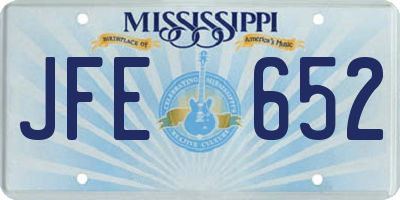 MS license plate JFE652