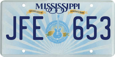 MS license plate JFE653