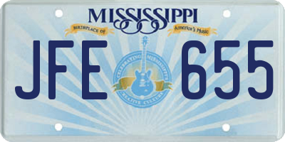MS license plate JFE655