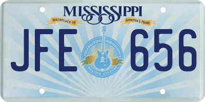 MS license plate JFE656