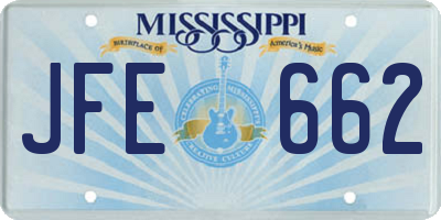 MS license plate JFE662