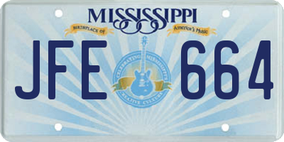 MS license plate JFE664