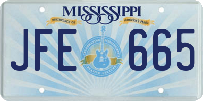 MS license plate JFE665