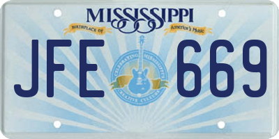 MS license plate JFE669