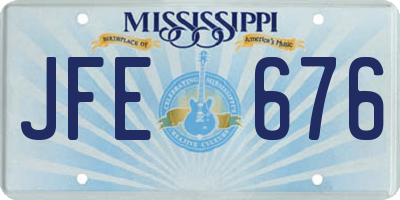 MS license plate JFE676