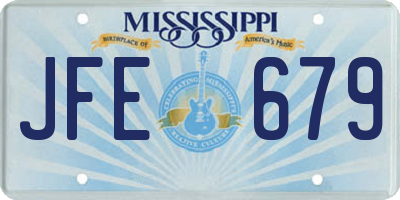 MS license plate JFE679