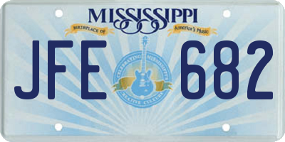 MS license plate JFE682
