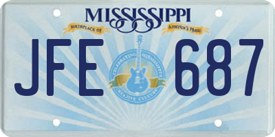 MS license plate JFE687