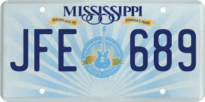 MS license plate JFE689