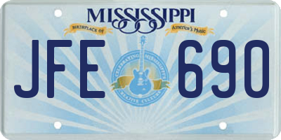 MS license plate JFE690