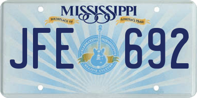 MS license plate JFE692