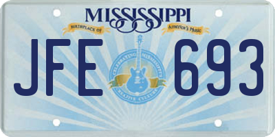 MS license plate JFE693