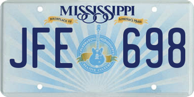 MS license plate JFE698