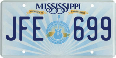 MS license plate JFE699
