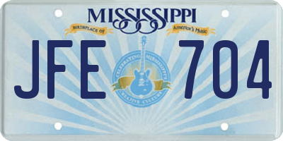 MS license plate JFE704