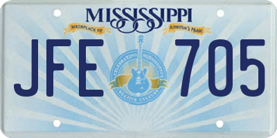 MS license plate JFE705