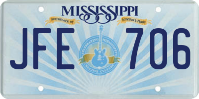 MS license plate JFE706