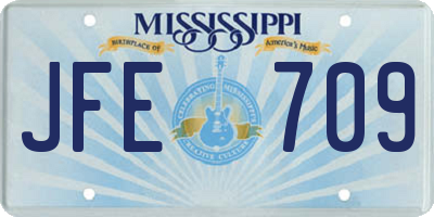 MS license plate JFE709