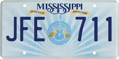 MS license plate JFE711