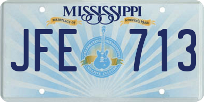 MS license plate JFE713