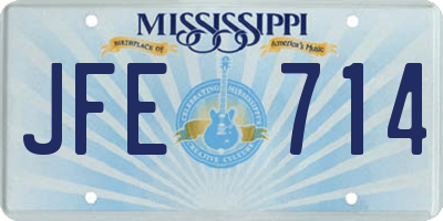 MS license plate JFE714