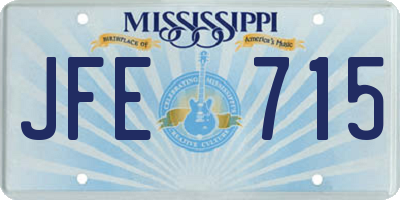 MS license plate JFE715