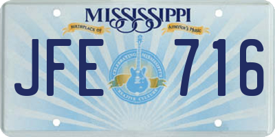 MS license plate JFE716