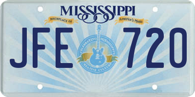 MS license plate JFE720