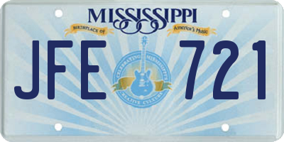 MS license plate JFE721