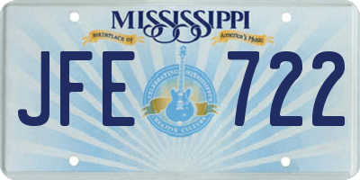 MS license plate JFE722