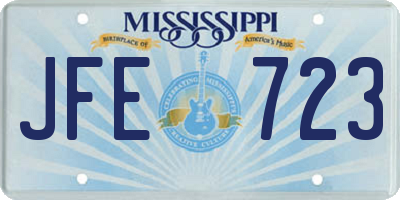 MS license plate JFE723