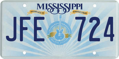 MS license plate JFE724