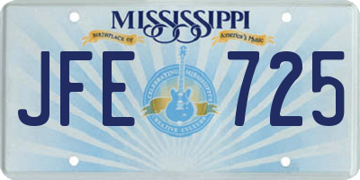 MS license plate JFE725