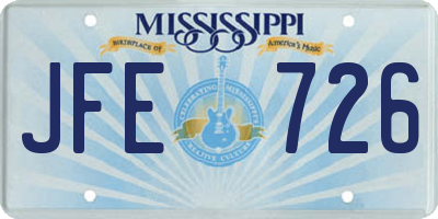 MS license plate JFE726