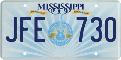 MS license plate JFE730