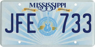 MS license plate JFE733