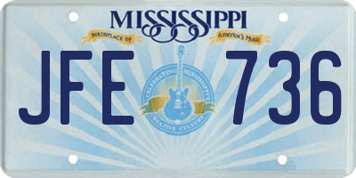 MS license plate JFE736
