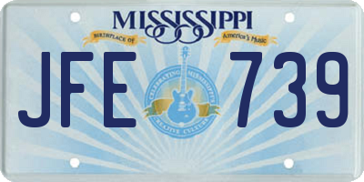MS license plate JFE739