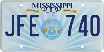MS license plate JFE740