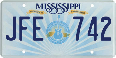 MS license plate JFE742