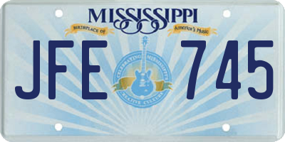 MS license plate JFE745