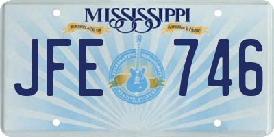 MS license plate JFE746