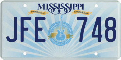 MS license plate JFE748