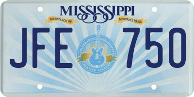 MS license plate JFE750