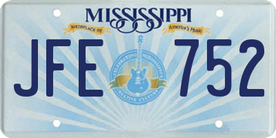 MS license plate JFE752